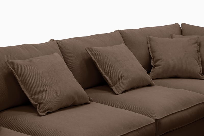 Rossita Lyx 6-sits Vänstervänd U-formad Extra djup Soffa med Divan och Schäslong i Manchester - Mörkbrun - Products - Möbler - Soffa - U-soffa