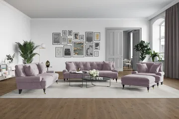 Andrew Soffgrupp 2+1 Sammet - Lila - Products - Möbler - Soffa - Soffgrupp - Howard soffgrupp