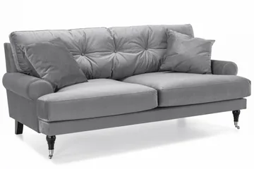 Andrew Soffgrupp 2+1 Sammet - Ljusgrå - Products - Möbler - Soffa - Soffgrupp - Howard soffgrupp