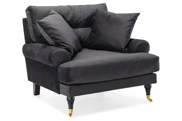 Andrew Soffgrupp 2+1 Sammet - Mörkgrå - Products - Möbler - Soffa - Soffgrupp - Howard soffgrupp