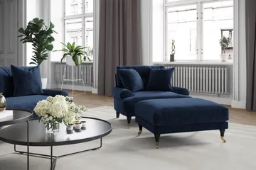 Andrew Soffgrupp 3+1 Sammet - Blå - Products - Möbler - Soffa - Soffgrupp - Howard soffgrupp