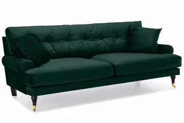 Andrew Soffgrupp 3+1 Sammet - Grön - Products - Möbler - Soffa - Soffgrupp - Howard soffgrupp