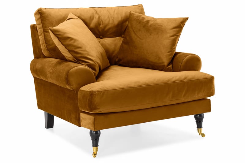 Andrew Soffgrupp 3+2+1 Sammet - Mörkgul - Products - Möbler - Soffa - Soffgrupp - Howard soffgrupp