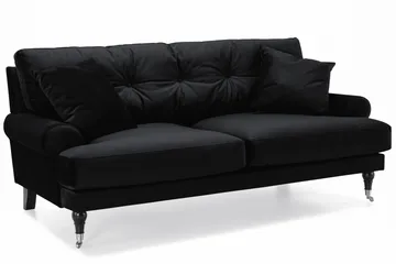 Andrew Soffgrupp 3+2+1 Sammet - Svart - Products - Möbler - Soffa - Soffgrupp - Howard soffgrupp