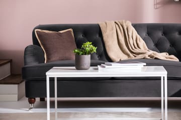 Howard Riviera Soffgrupp 3-sits + 2-sits Soffa + Fåtölj + Fotpall i Sammet - Mörkgrå - Products - Möbler - Soffa - Soffgrupp - Howard soffgrupp