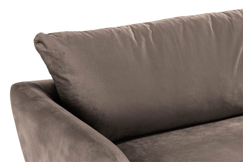 Trend 3-sits Sammetssoffa - Brun - Products - Möbler - Soffa - 3 sits soffa