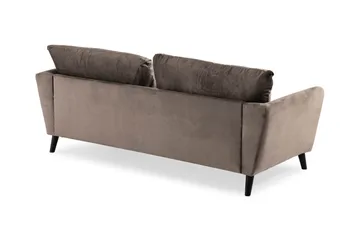 Trend 3-sits Sammetssoffa - Brun - Products - Möbler - Soffa - 3 sits soffa