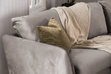 Trend 3-sits Sammetssoffa - Brun - Products - Möbler - Soffa - 3 sits soffa