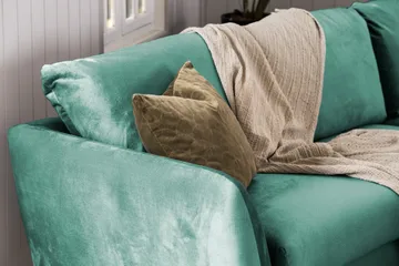 Trend 3-sits Sammetssoffa - Grön - Products - Möbler - Soffa - 3 sits soffa