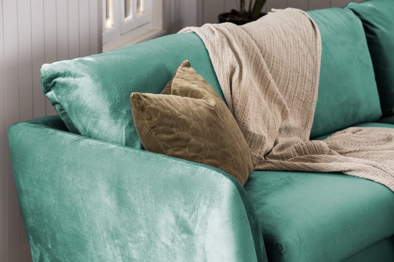 Trend 3-sits Sammetssoffa - Grön - Products - Möbler - Soffa - 3 sits soffa