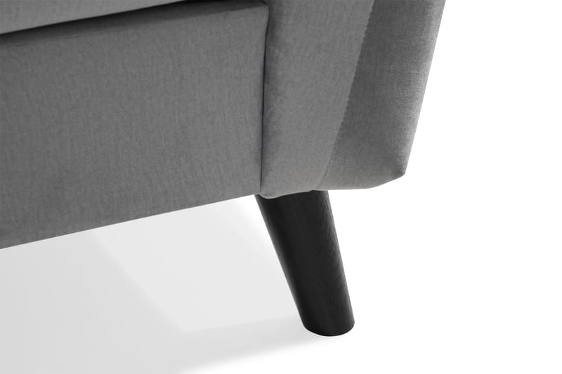 Trend Soffgrupp 3-sits + 2-sits Soffa + Fåtölj + Fotpall i Sammet - Ljusgrå - Products - Möbler - Soffa - Soffgrupp