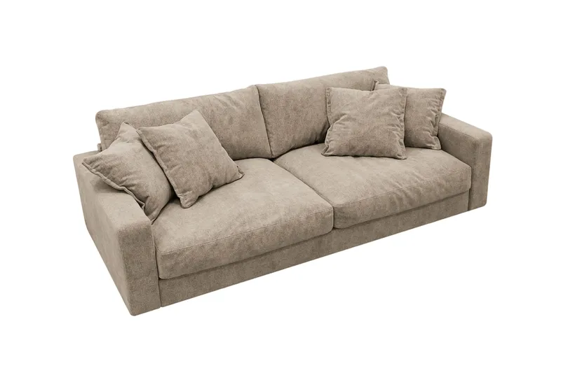 Valencia Extra Djup 3-sits Soffa i Chenille - Brun - Products - Möbler - Soffa - 3 sits soffa
