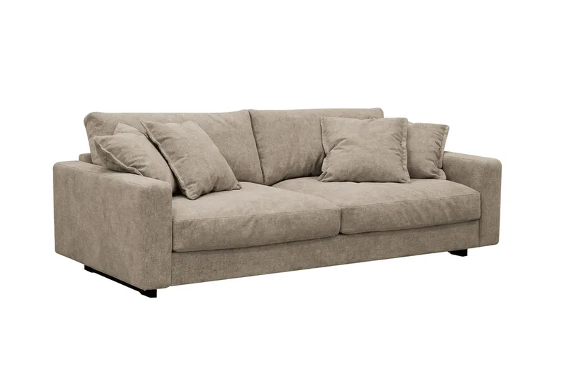 Valencia Extra Djup 3-sits Soffa i Chenille - Brun - Products - Möbler - Soffa - 3 sits soffa