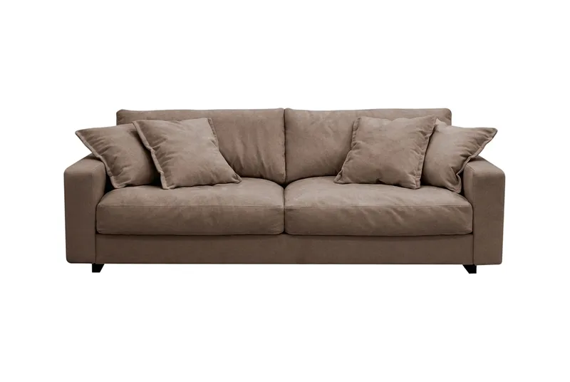 Valencia Extra Djup 3-sits Soffa i Chenille, Mörkbrun