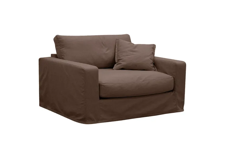 Valencia Extra Djup 5-sits soffa + fåtölj med avtagbar och tvättbar klädsel - Mörkbrun - Products - Möbler - Soffa - Soffgrupp