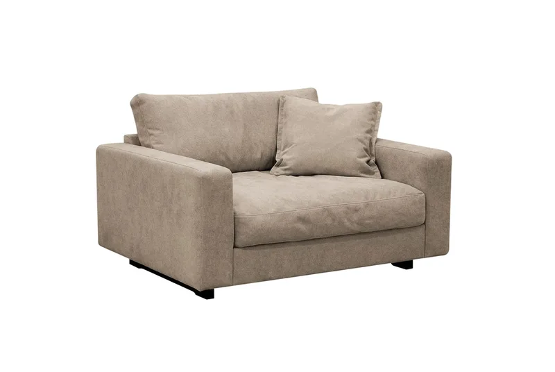 Valencia Soffgrupp Extra Djup 3-sits Soffa + Fåtölj i Chenille - Brun - Products - Möbler - Soffa - Soffgrupp