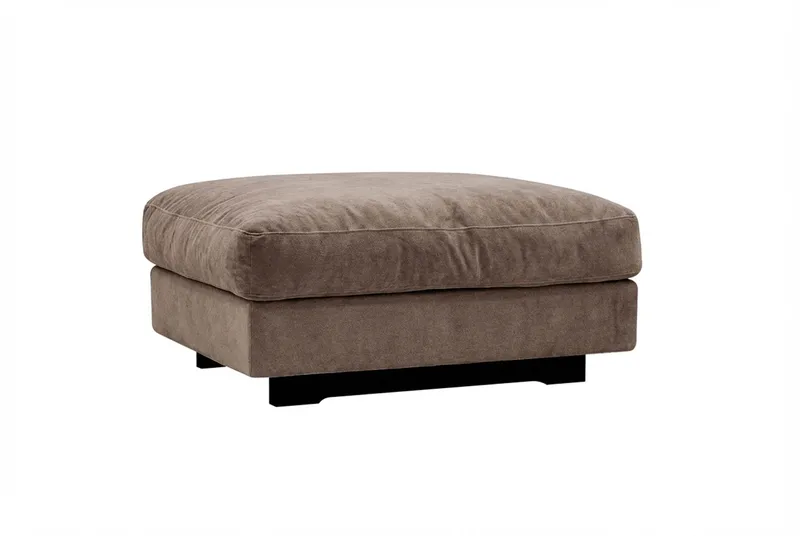 Valencia Soffgrupp Extra Djup 3-sits Soffa + Fotpall i Chenille - Mörkbrun - Products - Möbler - Soffa - Hörnsoffa