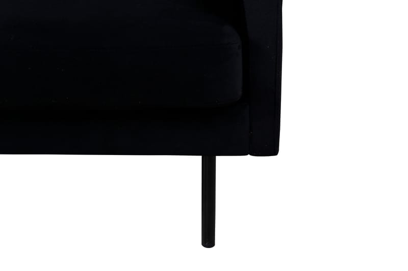 Zoom 3-sits Soffa Sammet - Svart - Products - Möbler - Soffa - 3 sits soffa