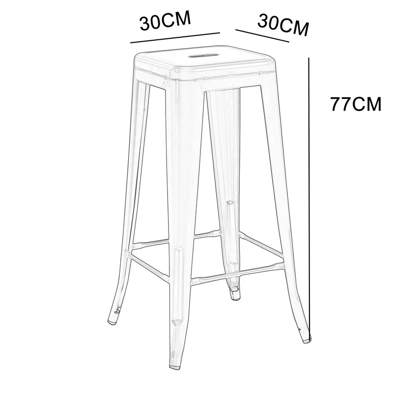 Barstol Iris i Metall Sitthöjd 77 cm - Metallfärgad - Products - Möbler - Fåtölj & stolar - Barstol & barpall