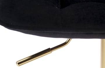 Barstol svart sammet med guldfot - Sitthöjd 62-84 cm - Svart/guld - Products - Möbler - Fåtölj & stolar - Barstol & barpall