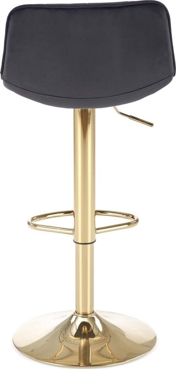 Barstol svart sammet med guldfot - Sitthöjd 62-84 cm - Svart/guld - Products - Möbler - Fåtölj & stolar - Barstol & barpall