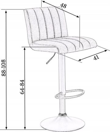 Elfrieda barstol i mörkgrå PU - Mörkgrå/svart - Products - Möbler - Fåtölj & stolar - Barstol & barpall