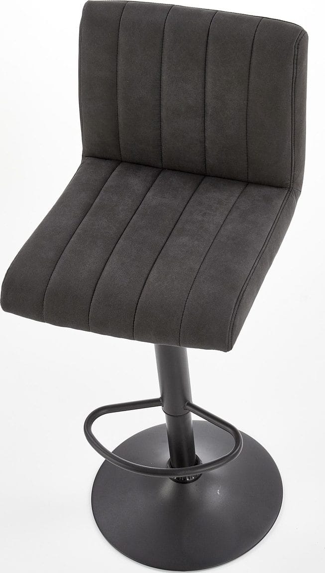 Elfrieda barstol i mörkgrå PU - Mörkgrå/svart - Products - Möbler - Fåtölj & stolar - Barstol & barpall