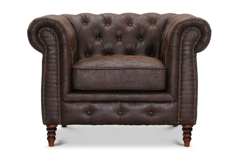 Cambridge Fåtölj - Tyg vintage brun - Products - Möbler - Fåtölj & stolar - Fåtölj - Chesterfield fåtölj