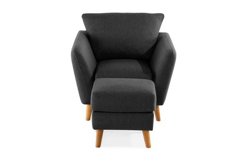 Trend Soffgrupp Fåtölj med Fotpall - Svart - Products - Möbler - Fåtölj & stolar - Fåtölj - Fåtölj med fotpall