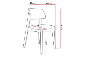 Ferrara Matstol - Grå/Svart - Products - Möbler - Fåtölj & stolar - Matstol & köksstol