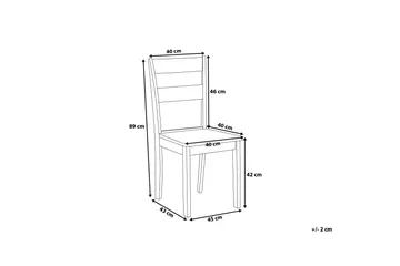 Georgia Stol Set Om 2 St - Vit - Products - Möbler - Fåtölj & stolar - Matstol & köksstol