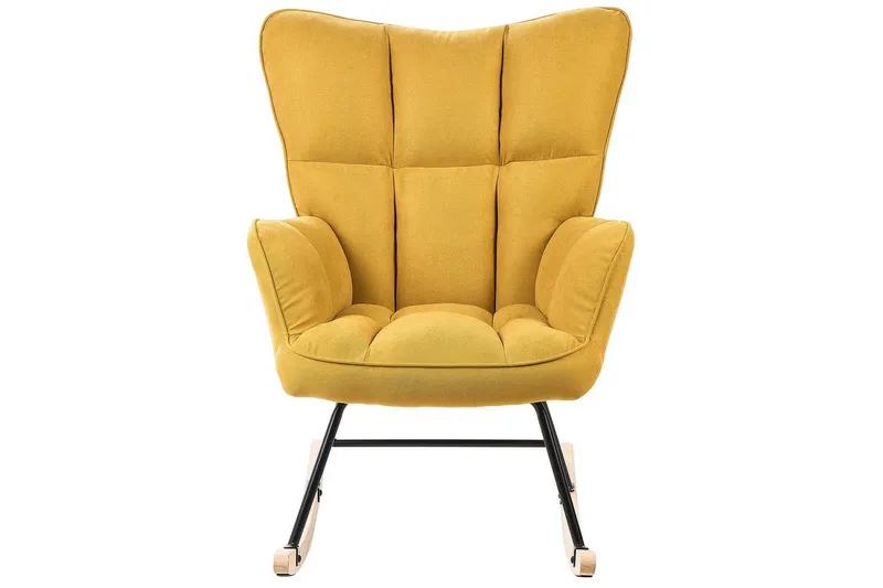 Gungstol Oulu - Gult, svart, ljust trä - Products - Möbler - Fåtölj & stolar - Fåtölj