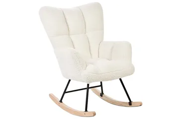 Gungstol Oulu - Vitt, svart, ljust trä - Products - Möbler - Fåtölj & stolar - Fåtölj