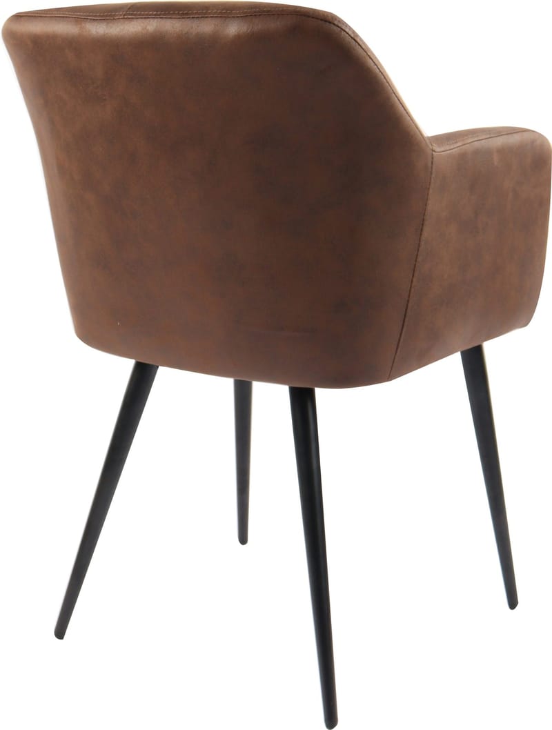 Karmstol i brun PU - Lamar - brun - Products - Möbler - Fåtölj & stolar - Karmstol