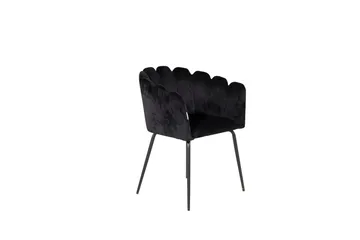 Limhamn Karmstol Sammet, Svart