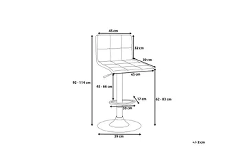 Marion Barstol 45 cm - Beige - Products - Möbler - Fåtölj & stolar - Barstol & barpall