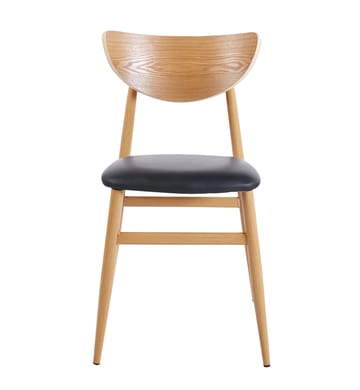 Matstol Ludvig - Ek med svart PU sits - svart - Products - Möbler - Fåtölj & stolar - Matstol & köksstol