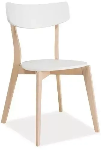 Matstol vit/ek - Salma, vit/ek