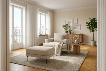 Menard Premium Fåtölj i Tyg - Beige - Products - Möbler - Fåtölj & stolar - Fåtölj