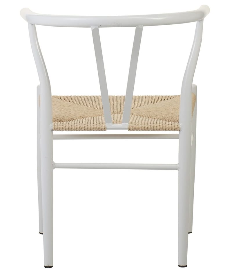 Olle vit stol med armstöd i metall - Vit - Products - Möbler - Fåtölj & stolar - Karmstol