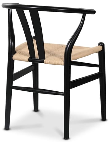 Oskar matstol - Svart stol med repsits - naturfärgat rep - Products - Möbler - Fåtölj & stolar - Karmstol