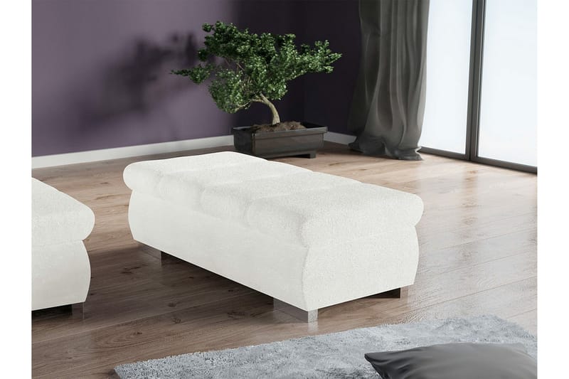 Cerys Fotpall 60 cm - Vit - Products - Möbler - Fåtölj & stolar - Pall & puff - Fotpallar