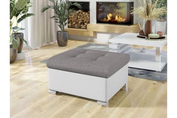 Dynir Fotpall 68 cm - Vit/Mörkgrå - Products - Möbler - Fåtölj & stolar - Pall & puff - Fotpallar