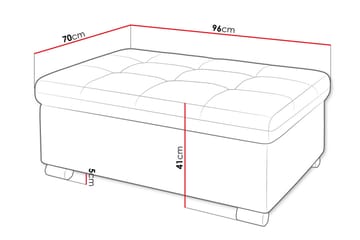 Dynir Fotpall 70 cm - Svart/Grön - Products - Möbler - Fåtölj & stolar - Pall & puff - Fotpallar