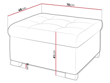 Dynir Fotpall 70 cm - Products - Möbler - Fåtölj & stolar - Pall & puff - Sittpuff