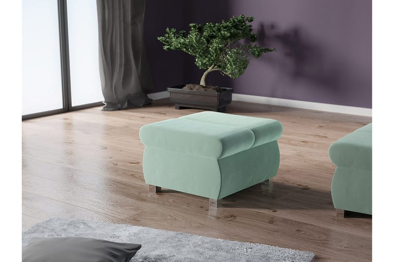 Gamal Fotpall 60 cm - Grön - Products - Möbler - Fåtölj & stolar - Pall & puff - Fotpallar