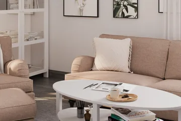 Howard Classic Fotpall - Mörkbeige - Products - Möbler - Fåtölj & stolar - Pall & puff - Fotpallar