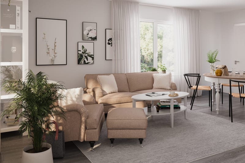 Howard Classic Fotpall - Mörkbeige - Products - Möbler - Fåtölj & stolar - Pall & puff - Fotpallar