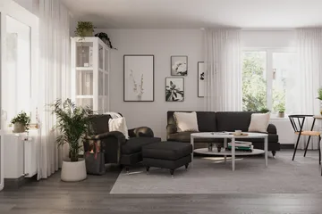 Howard Classic Fotpall - Mörkgrå - Products - Möbler - Fåtölj & stolar - Pall & puff - Fotpallar
