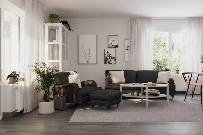 Howard Classic Fotpall - Mörkgrå - Products - Möbler - Fåtölj & stolar - Pall & puff - Fotpallar